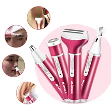 4 в 1 Женская бритва для волос в носу из нержавеющей стали, нож для бровей, Подмышечные ноги, волосы для бритья, бритвенный нож