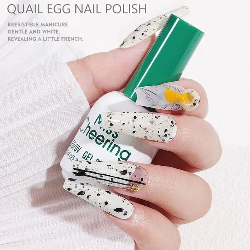 12ml Quail Egg Shell Nail Polish New Popular Colors Varnishes Hybrid Semi Permanent Designed Uv Black White Nail Art Glue Nail Gel Aliexpress