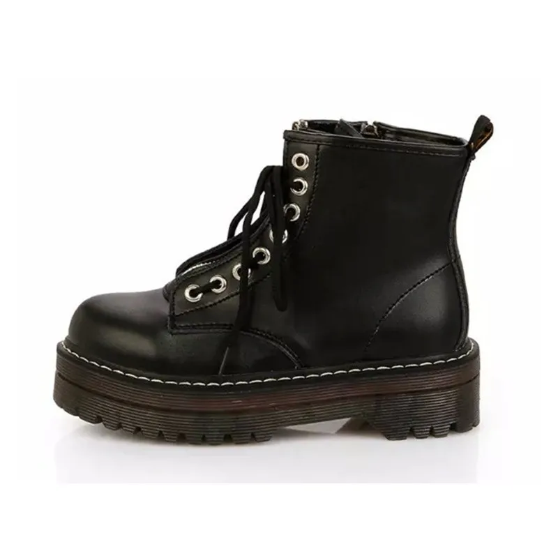 Ботильоны из искусственной кожи на платформе и высоком каблуке Модные женские