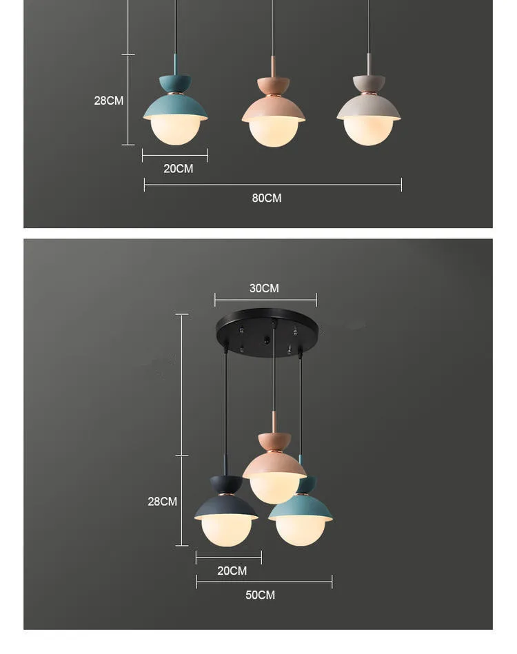 Креативная Подвесная лампа в скандинавском стиле для спальни, цветная лампа для ресторана, столовой, детской комнаты, Подвесная лампа для кафе, бара, магазина, осветительная арматура