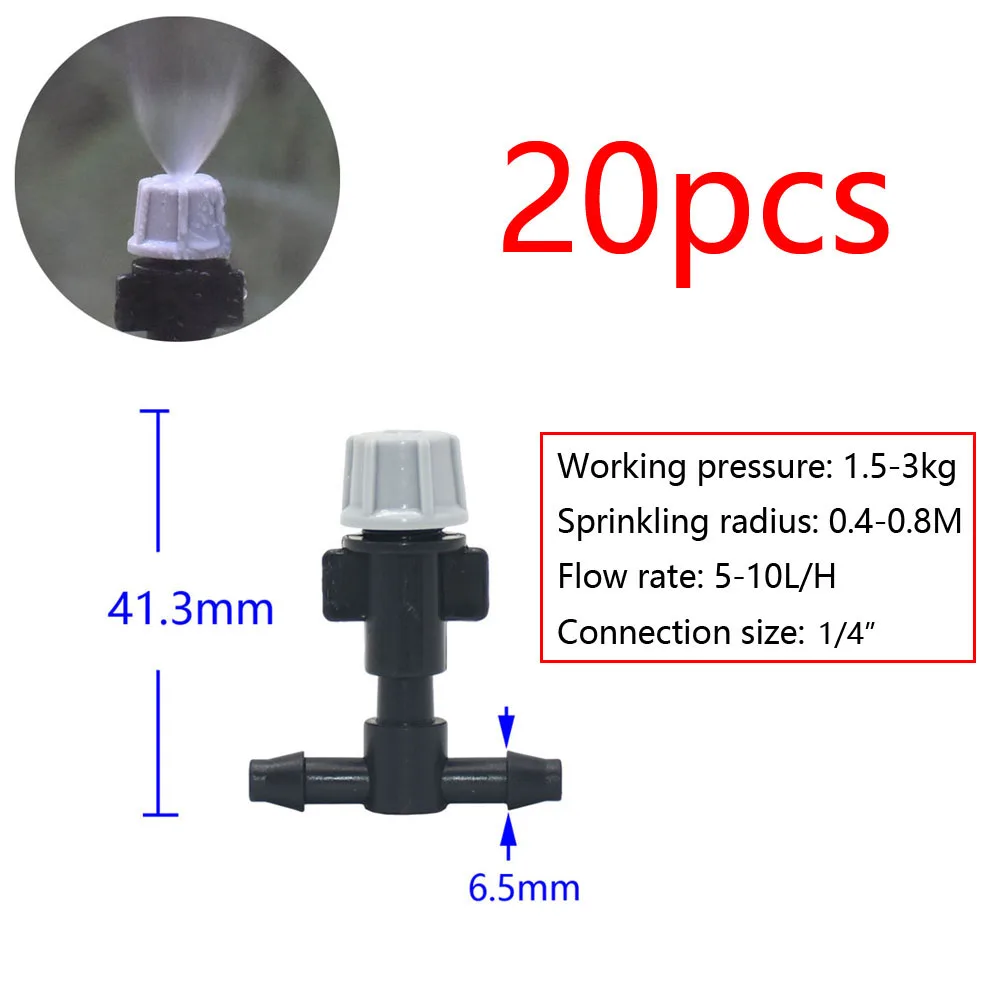 Garden Watering Sprinkler Mist Nozzle Dripper Drip Irrigation Garden Greenhouse Adjustable Mist Emitters Stake Micro Spray garden sprinkler plants irrigation kits irrigation sprinklers drip irrigation spike garden irrigation nozzle drip irrigation drip irrigation sprinklers garden sprayer nozzles garden dripper drip irrigation stakes