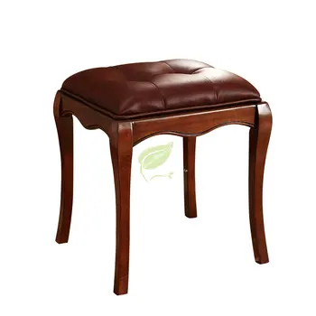 

European Style Dressing Stool Makeup Solid Wood Shoe Stool American Guzheng Stool Piano Stool Furniture