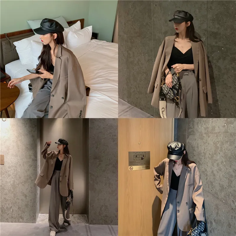 

Photo Shoot Control 5 Retro Normcore Style Elegant Mid-length Suit Jacket 5619 #