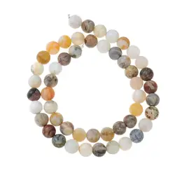 Elegant Natural Stone Beads in Black, Pink, and White for DIY Jewelry Making & Wholesale (Bamboo leaf agate)