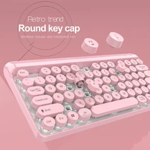 2,4G чувствительный панк ключ водонепроницаемый USB ABS Портативный Мультимедийные кнопки игровой офис беспроводной эргономичная клавиатура мышь набор