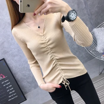

2019 9272 Real Lycra Half Photo New Sweater Women's Pullover Drawstring Slim Knit Bottoming 32 -- 1st Floor, 4 Rows, 3 Shelves