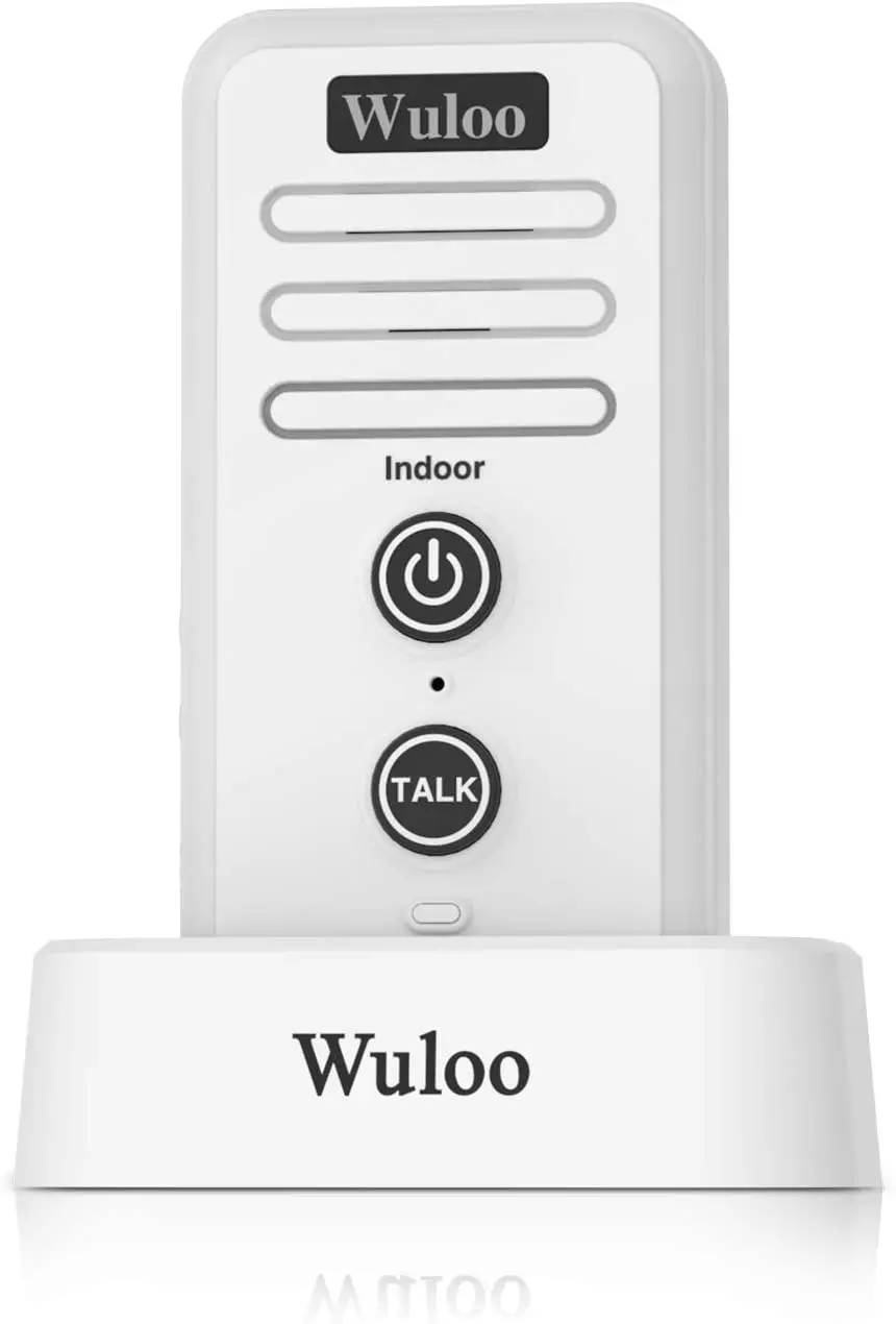 video intercom doorbell Wuloo 1/2 Mile Range Wireless Voice Doorbells Intercom System Adjust Volume Rechargeable Doorbell Receiver Waterproof Ring door intercom system Door Intercom Systems