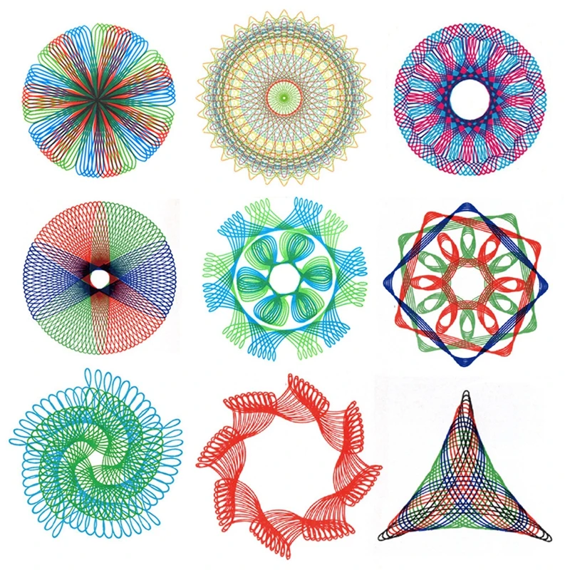 

Spirograph Drawing Gears Wheels Set Interlocking Multi-function Accessories Educational Toys for Kids Ruler Art Tool Drawing Pen