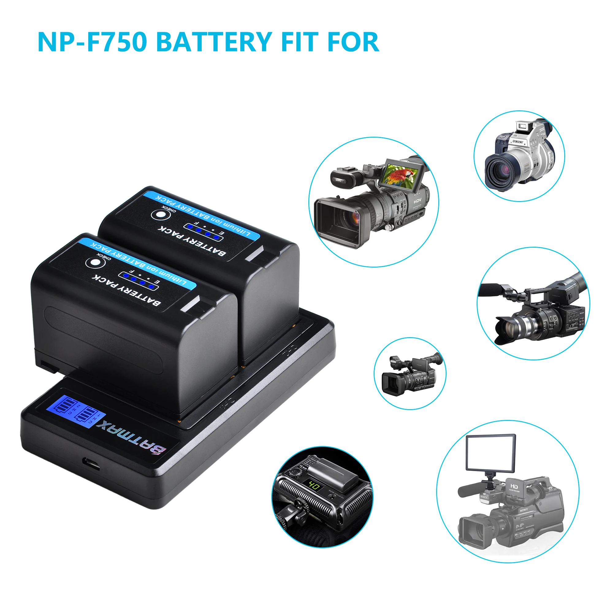 4X 5200mAh NP-F750 NP F750 F730 F770 Battery with LED Power Indicator + LCD Dual USB Charger for Sony CCD-TRV215 CCD-TR917 camera battery charger rechargeable battery charger