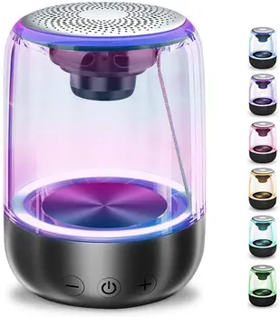 

C7 Bluetooth 5.0 Speaker Portable Wireless Subwoofer Loudspeaker with 7-Color Breathing Light Support TF