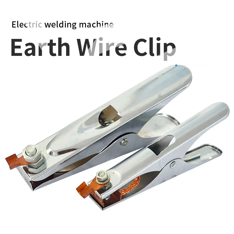 Electric Welding Machine Parts Earth Wire Clip 300A+500A 2pcs Set Copper Taping Welding Clip Elecrode Holders Ground Clamp