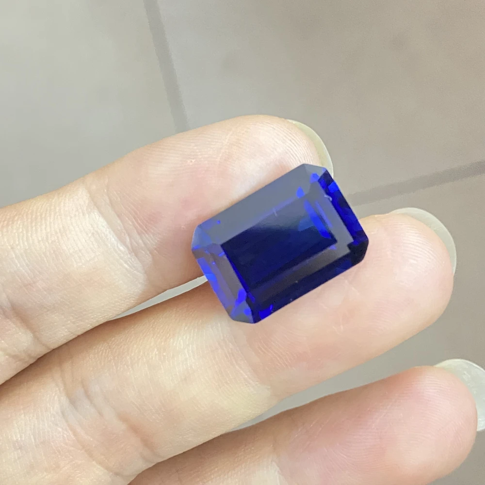 Meisidian 13X18mm 5A Quality 20 Carat Lab Corundum Royal Blue Sapphire Loose Gemstone