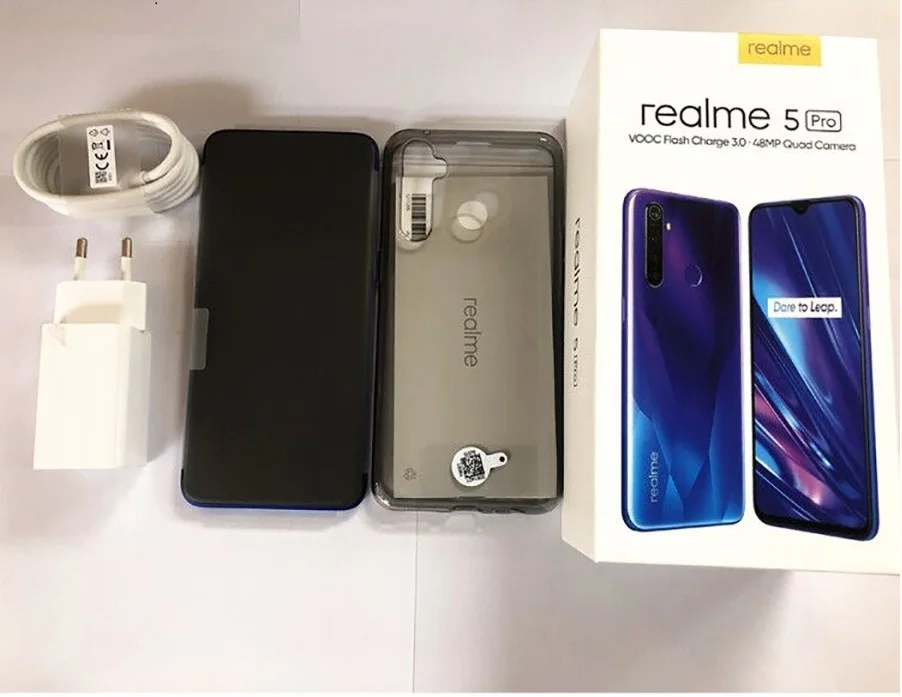 REALME 5 pro 6,3 ''4G 128 Гб Смартфон Android P Восьмиядерный 4035 мАч 48 + 16 Мп двойной Камера VOOC Быстрая зарядка 3,0 мобильный телефон