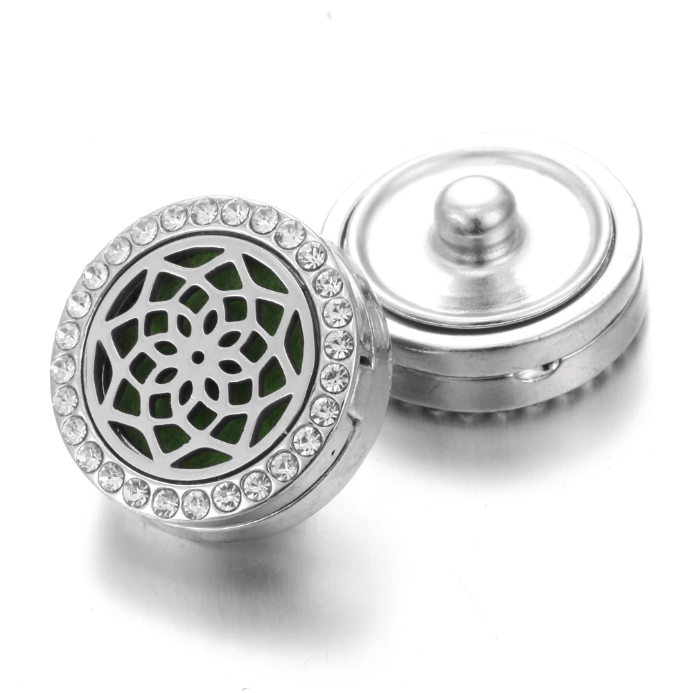 Магнитный медальон из нержавеющей стали для ароматерапии кнопки 18 мм браслет