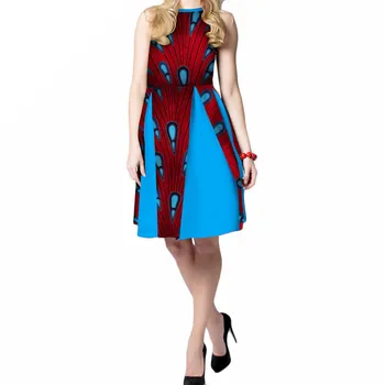 

African Print Dresses Fashion Women Patchwork Ankara Long Tutu Dresses Bazin Riche For Women African Style Clothing