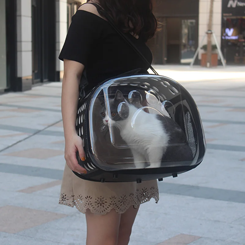 SHUANGMAO Pet Cat Carrier Folding For Travel Cat Backpack Puppy Carrying Space Dog Bag Single Shoulder Handbag Portable Products