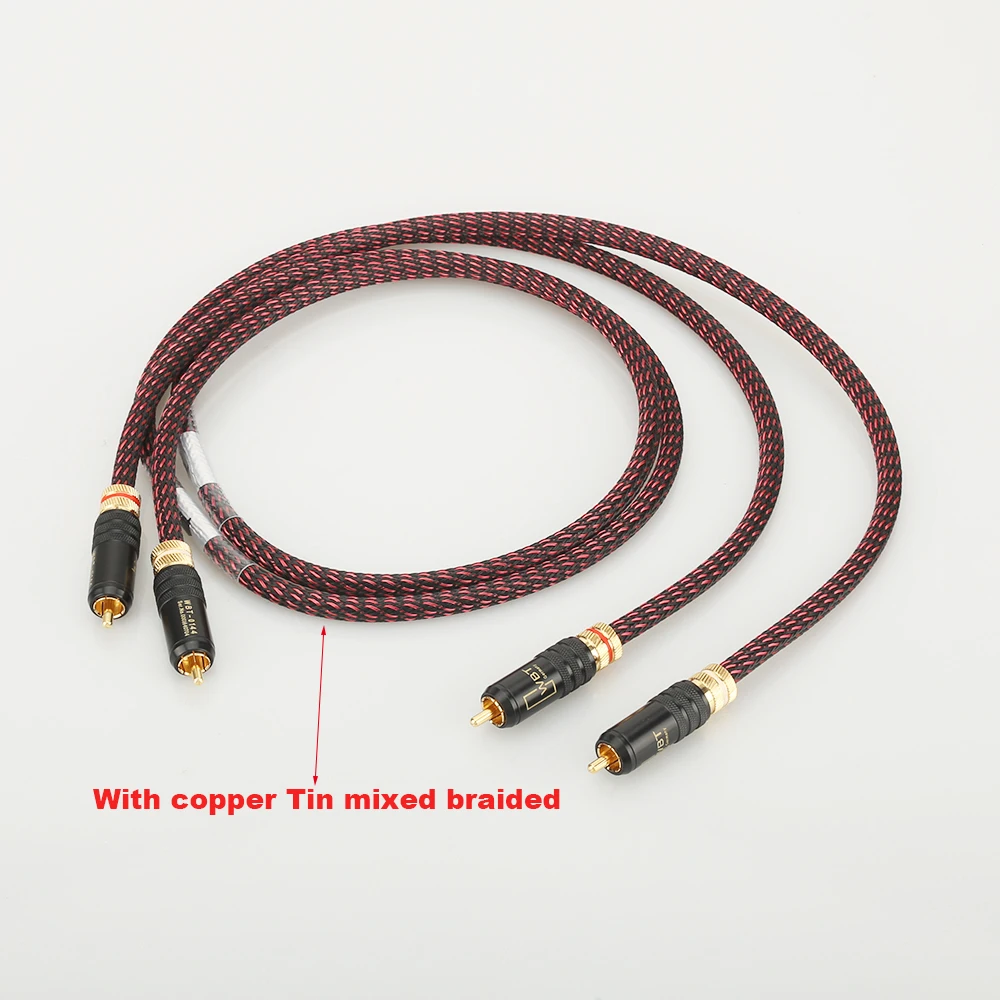 Audiocrast Hi End Audio Cable HIFI RCA Audio Cables With Copper Tin