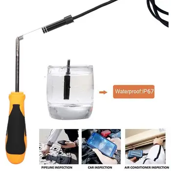 

Metal Ear Spoon Borescope Black Camera Computers Mobile Phones HD Endoscope Portable 8LED Photos Monitoring Real-Time Video