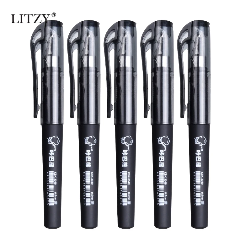 

LITZY 5pcs/lot Mini Gel Pens Set 0.5mm Black Ink Pocket Neutral Pens for Office School Writing Tools Student Stationery Supplies
