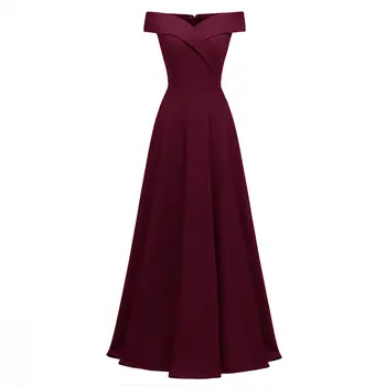 

Women's Maxi Long Dress V Neck Fashion Strapless Dress