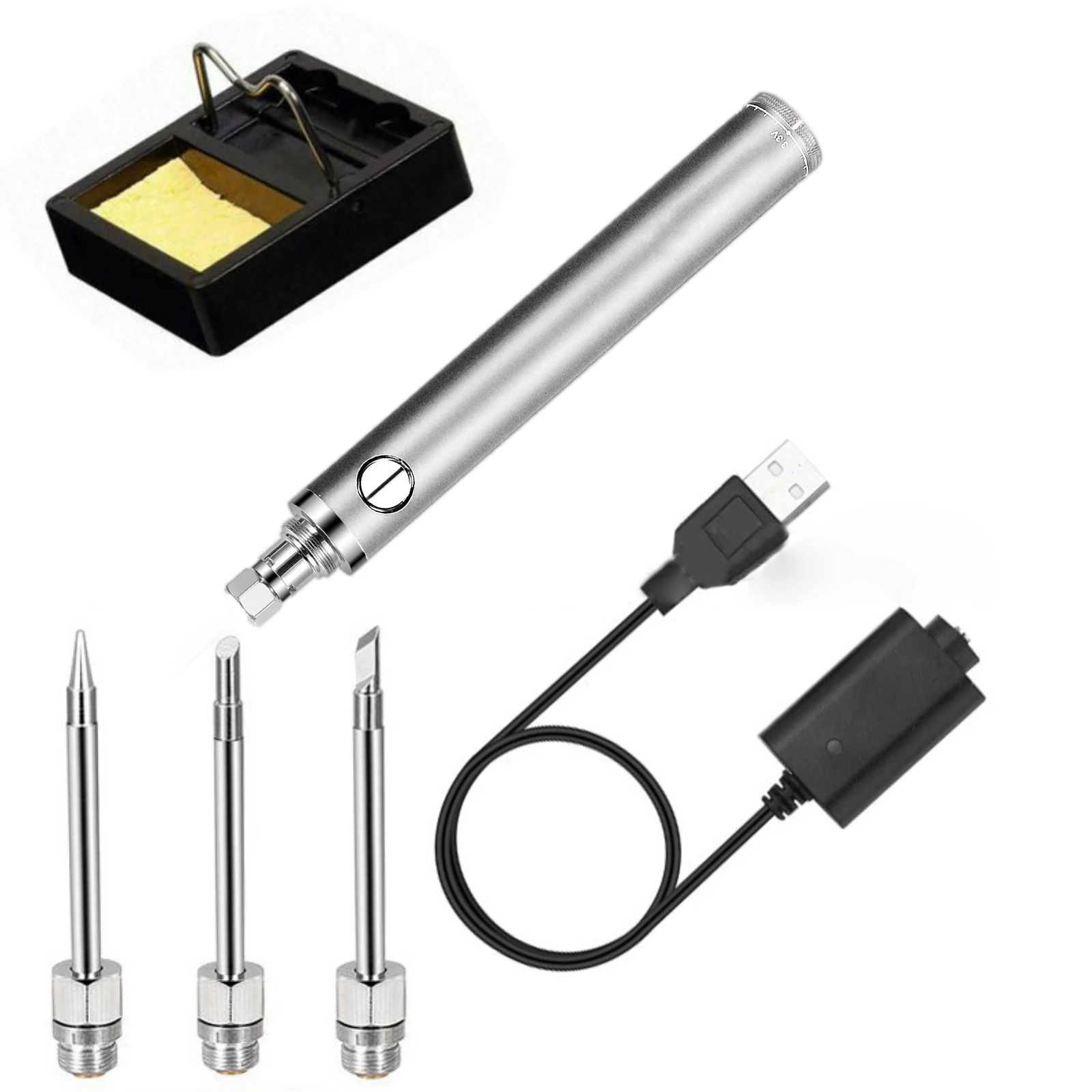 4pcs/set 510 Interface Electric Soldering Iron USB Charging Wireless Soldering Iron 5V 8W Portable Electric Soldering Iron Pen