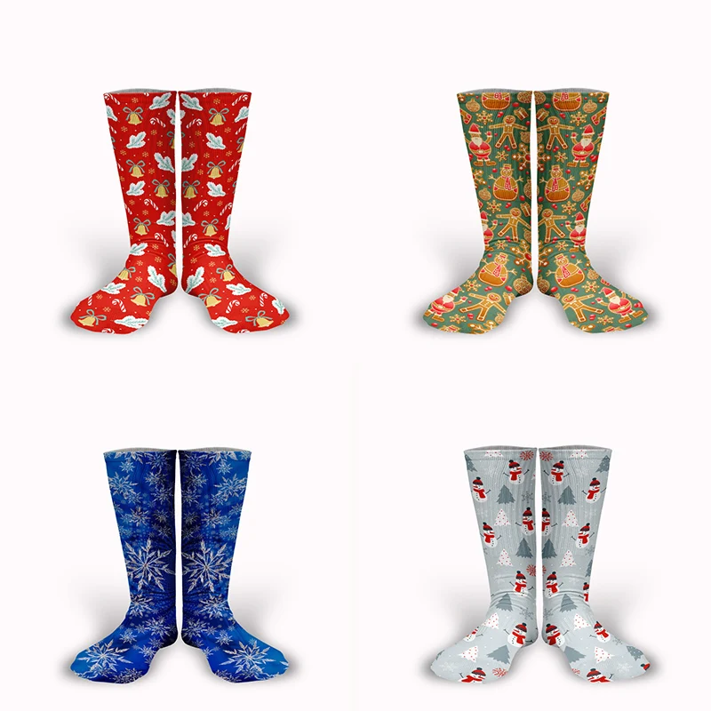 Новинка, хлопковые теплые рождественские носки на осень и зиму для женщин и мужчин, новогодние носки с изображением Санта-Клауса и рождественской елки, милые носки в подарок с изображением снежного лося