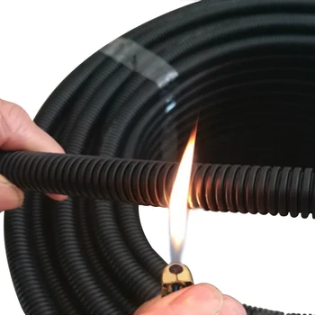 

5M Flexible Insulate Flame Retardant Plastic Bellows Threaded Hose Polyethylene Plastic Black Hose Wire Cable Jacket Opening