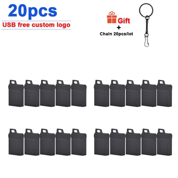 

20pcs/lot Mini USB flash Drive pen drive USB 2.0 pendrive 64GB 32GB 16GB 8GB 4GB Flash Memory Stick with key ring U disk gifts