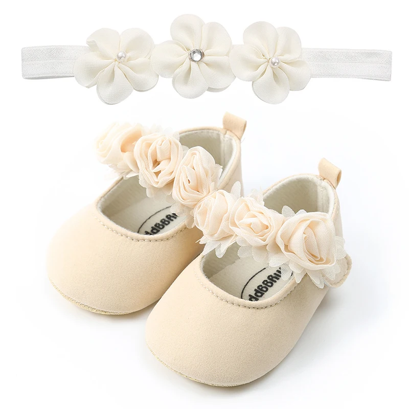 Bear Leader/Обувь для новорожденных; Новинка; Брендовая обувь для младенцев; Очаровательная обувь с цветочным принтом и лентой для волос для маленьких девочек; милые детские ходунки