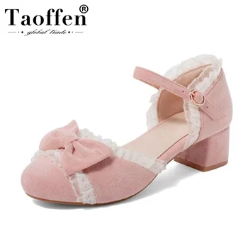 

Taoffen Ladies Sandals Sweet Bowtie Party Summer Shoes Women Fashion Casual Daily Lace Sandals Footwear Size 30-43