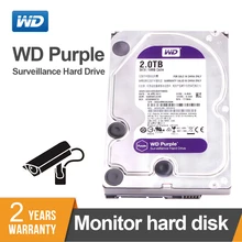 Western Digital 2 ТБ WD фиолетовый 2 ТБ HDD для наблюдения 64MB SATA 6 Gb/s1 3," Внутренний жесткий диск для видеокамера сетевой видеорегистратор WD20EJRX