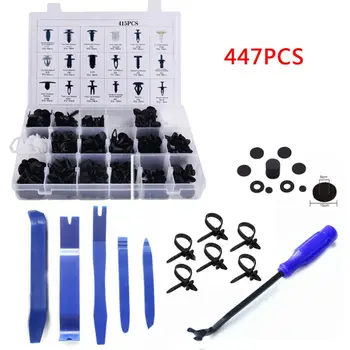 

Auto Body Fastener Rivet Clip Kit-447pcs with Push Retainer Clips, Removal Tool