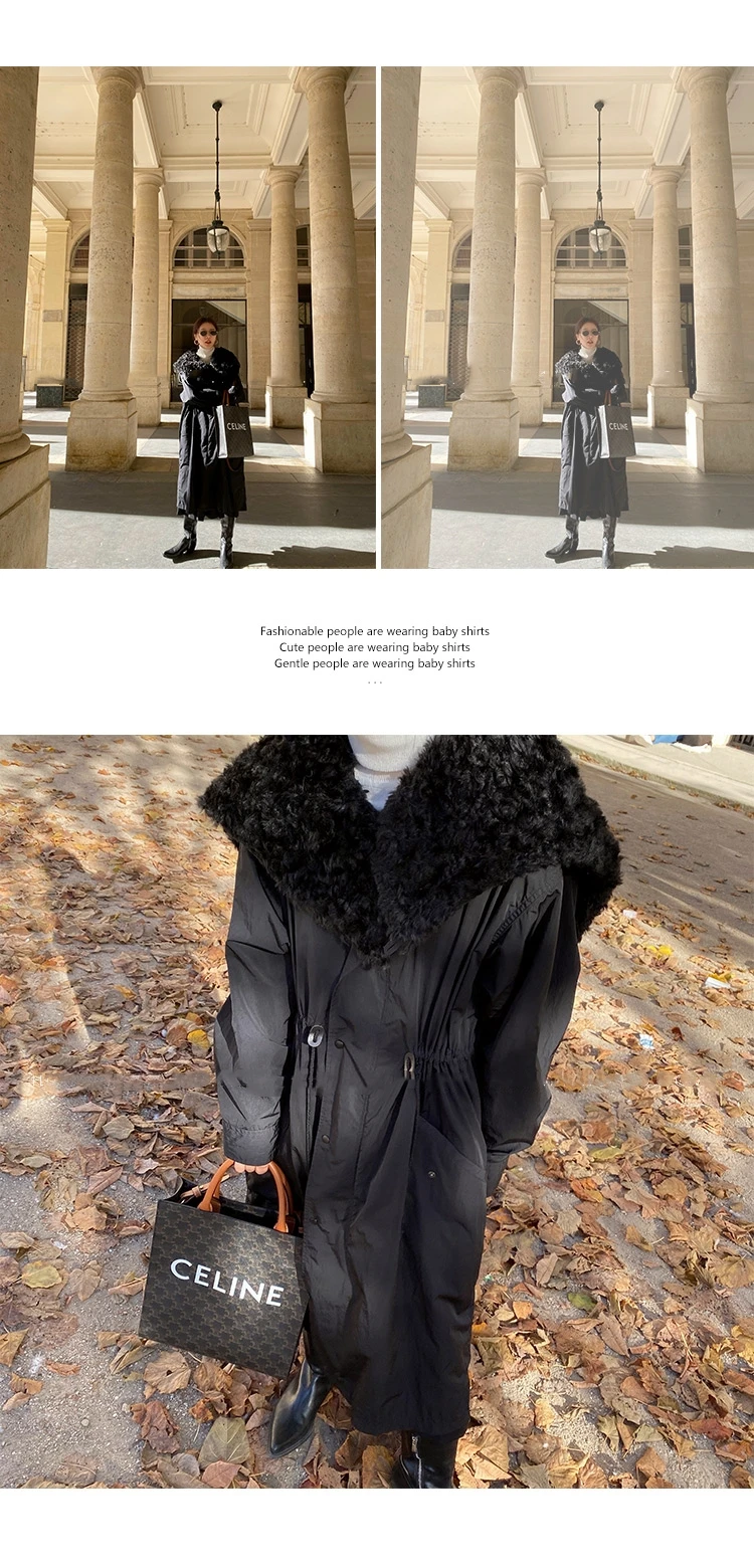 Большая зимняя женская куртка с капюшоном из натурального Лисьего меха, новинка, длинное хлопковое пальто, толстые парки, теплое зимнее пальто с поясом
