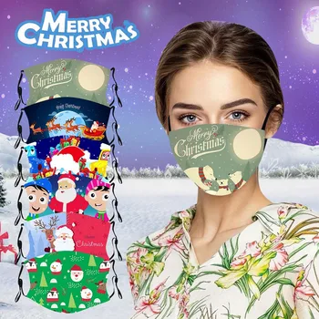 

Adult Unisex Face Mask Fashion Washable Christmas Anti-pollution Adjustable Washable Face Mask Windproof Anti-dust Mouth Mask
