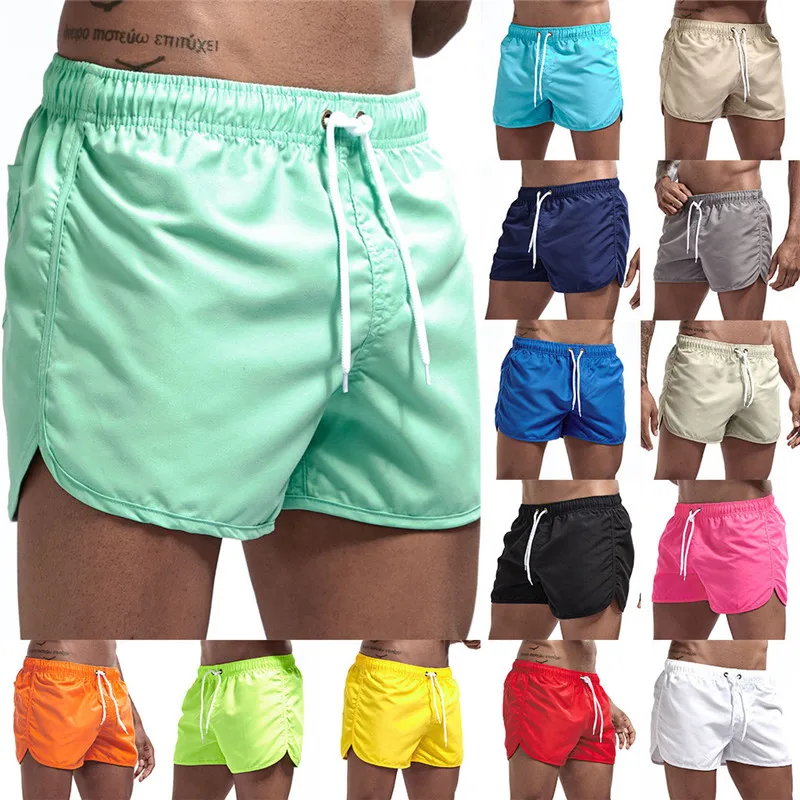 New Men Fitness Bodybuilding Shorts Man Summer Gyms Workout Male Breathable Mesh Quick Dry Sportswear Jogger Beach Short Pants