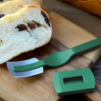 

French Cooking Curved Bread Cutter Knife Cutter Dough Bread Kitchen Steel Blade with Carbon Tools Cover Knife Baguette