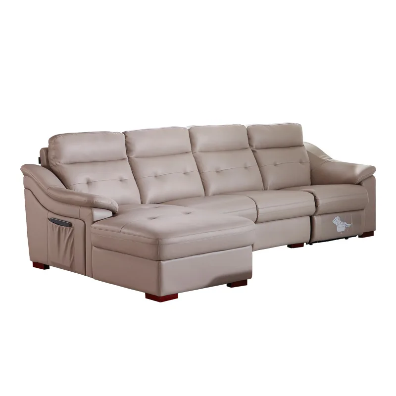Functional Firstclass Space Electric Cabin Leather Sofa Top Layer