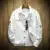 2021 Осень Новая Мужская Джинсовая куртка Slim Fit Хлопчатобумажная Джинсовая Куртка Красный Белый Черный Рваная дыра Джинсовые пальто Мужская Верхняя Одежда Плюс размер