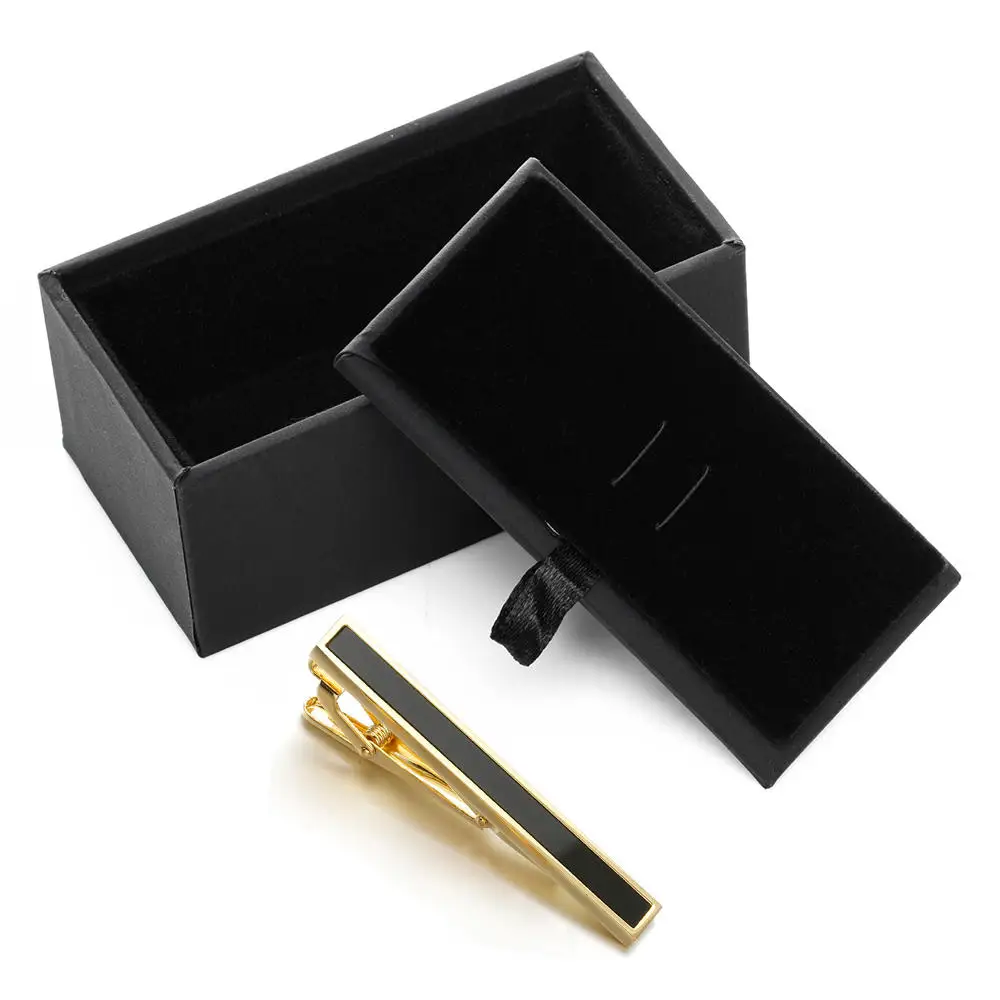GOLD VAGULA коробка для зажимов для галстука галстук бар с коробкой мужские ювелирные изделия 31hz - Окраска металла: GOLD