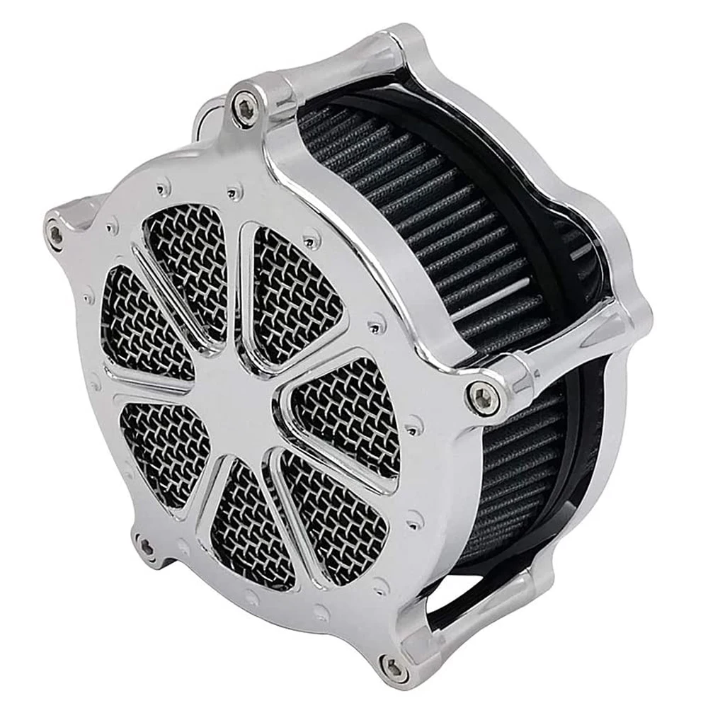 

Motorcycle Intake Air Cleaner Filter Venturi Chrome For Harley Sportster 883 XL 1200 Softail Dyna Touring Road King Street Glide