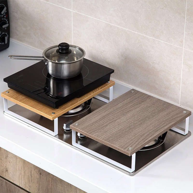 Wooden Induction Cooker Rack Countertop Microwave Oven Stand Rack Kitchen Rice Cooker/Pot/Oven Organizer Rack kitchen Tools