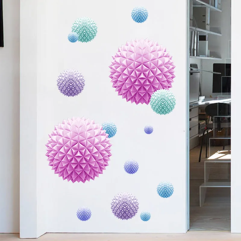 

DIY 3D Large Wall Sticker for Kids Living Room Bedroom Home Decor Geometry Art Decals