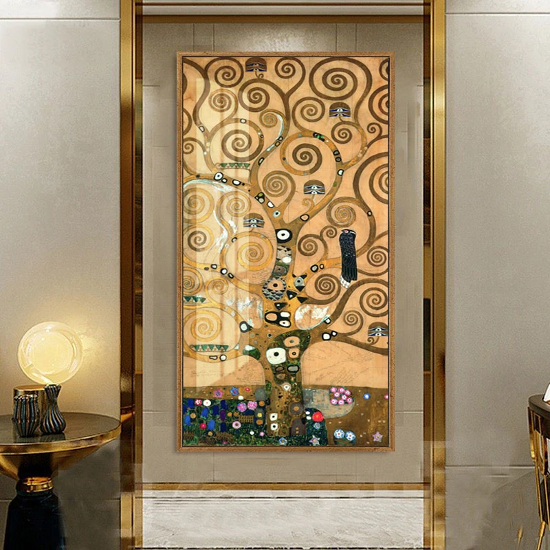 Куадрос напечатанная Густава Климта картина маслом на холсте настенная Художественная печать картина для гостиной домашний декор или отель-36