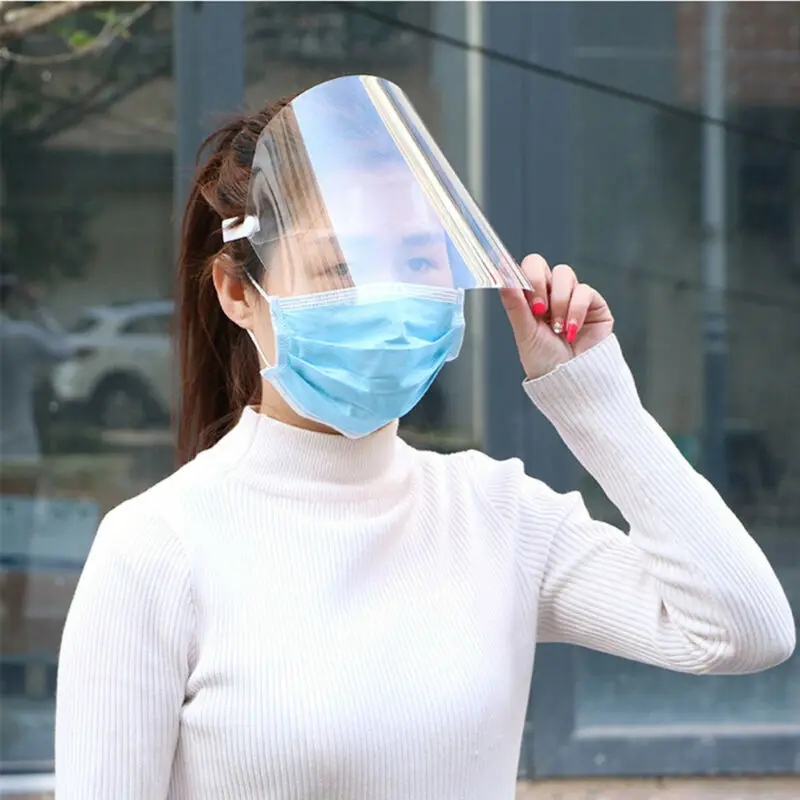 

Unisex Protective Mask Transparent Anti Fog Bacterial Dispatchable Reusable Face Mask For Adult Hat Caps