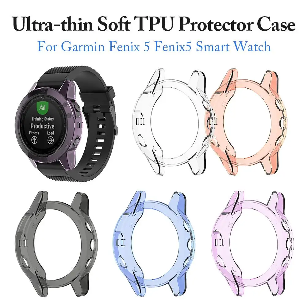 

High Quality Soft TPU Protector Case Cover Protective Shell For Garmin Fenix 5 Fenix5 Smart Watch Protector Silicone Cases