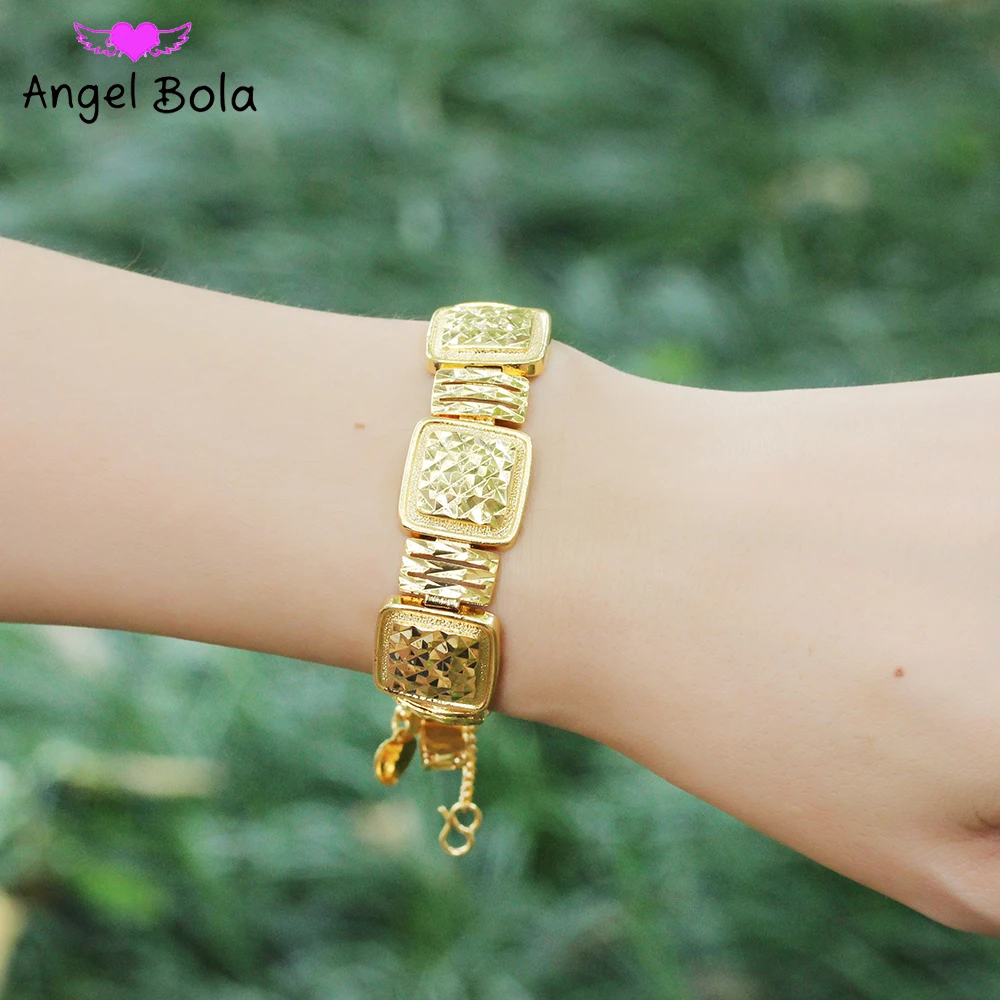 

Роскошный золотой браслет Дубай, классический модный квадратный Арабский мусульманский Свадебный турецкий невеста, ювелирные изделия, браслеты, подарок, оптовая продажа