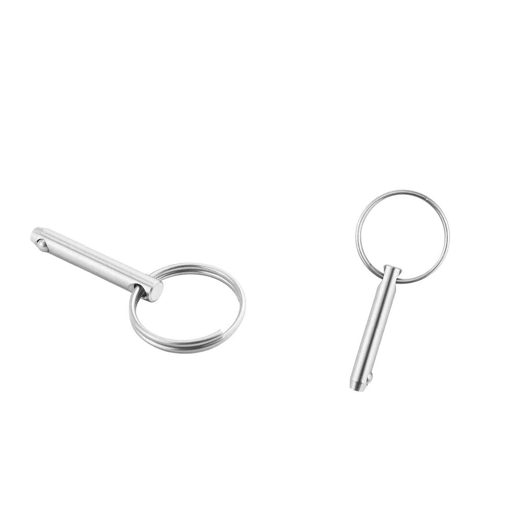 2pieces 316 Stainless Steel Boat Top Deck Hinge Quick Release Pin 6.3 x 51mm