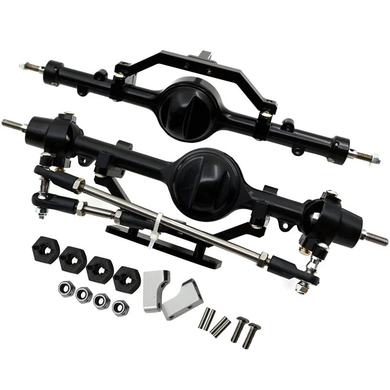 

Aluminum Alloy Front and Rear Axle Complete Set CNC Machined for RC4WD D90 Yota II RC Rock Crawler Car