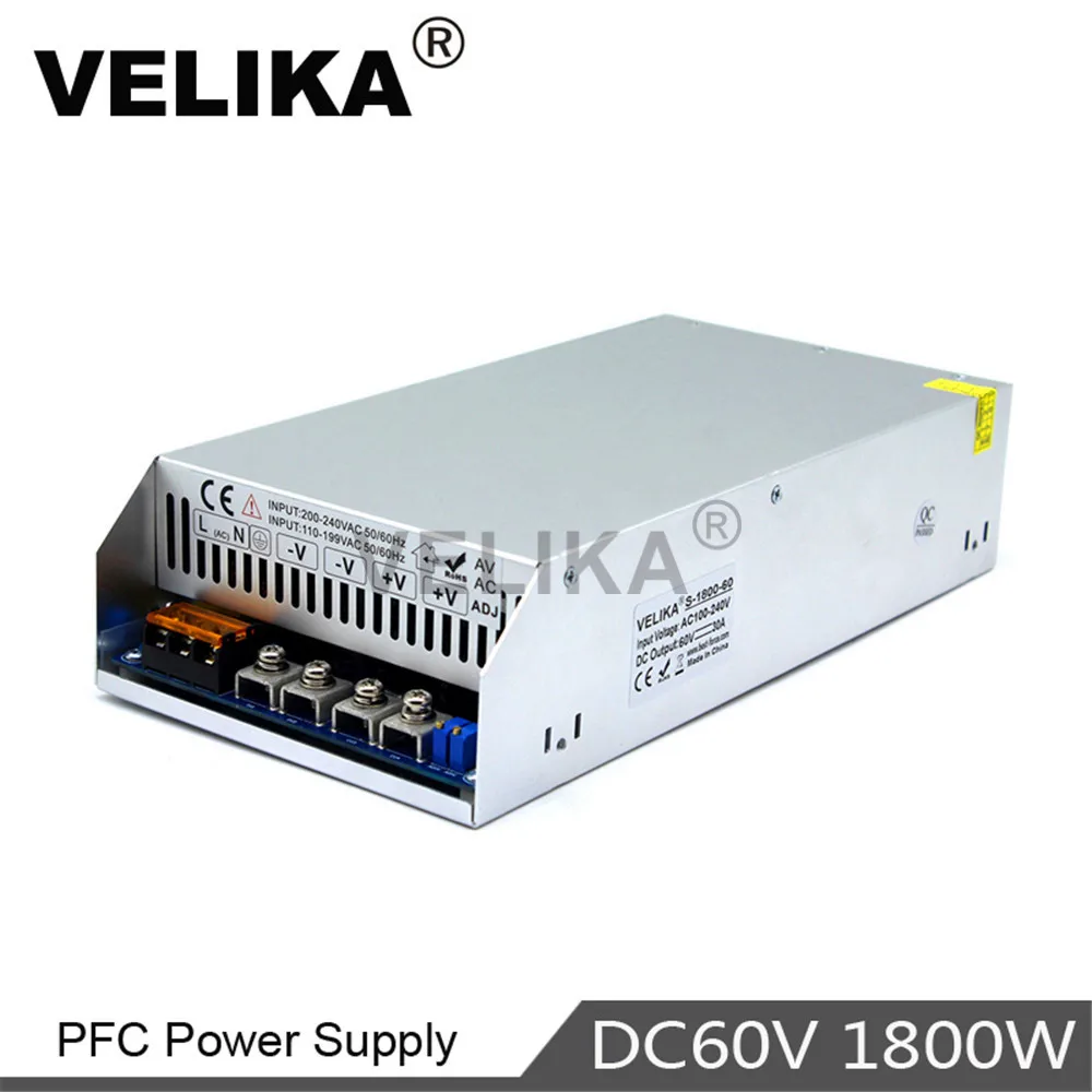 Универсальный импульсный источник питания постоянного тока 60 в 30A 1800 Вт