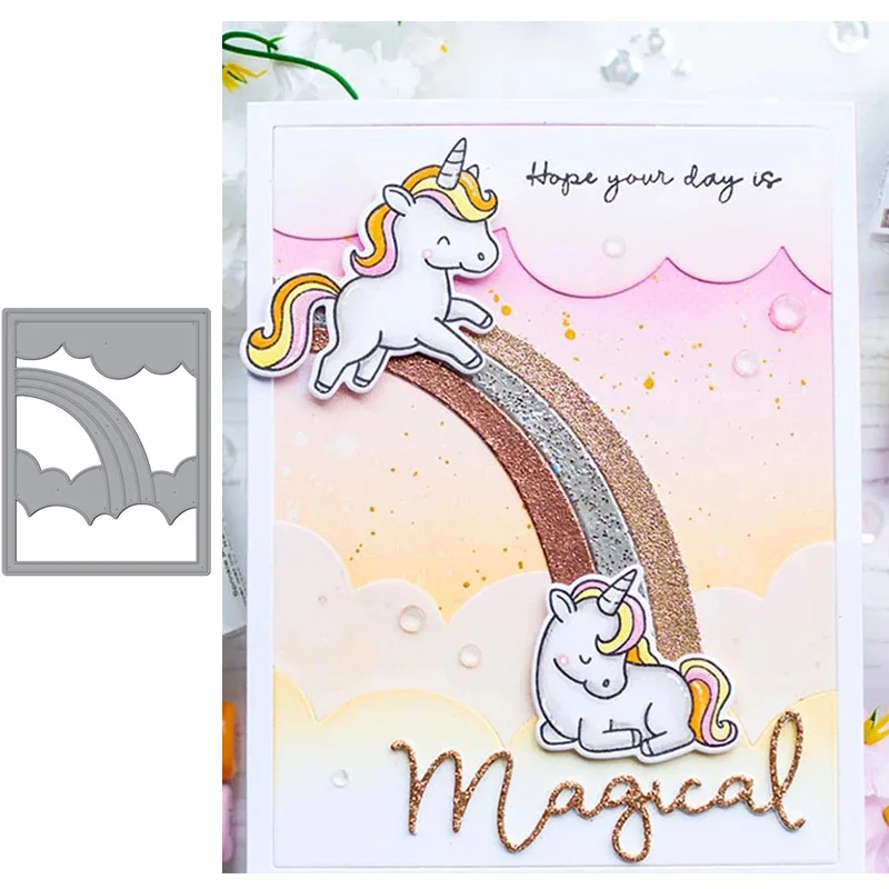 Rainbow Metal Cutting Dies for Scrapbooking and Card Making Paper Craft 2019 New die cuts | Дом и сад